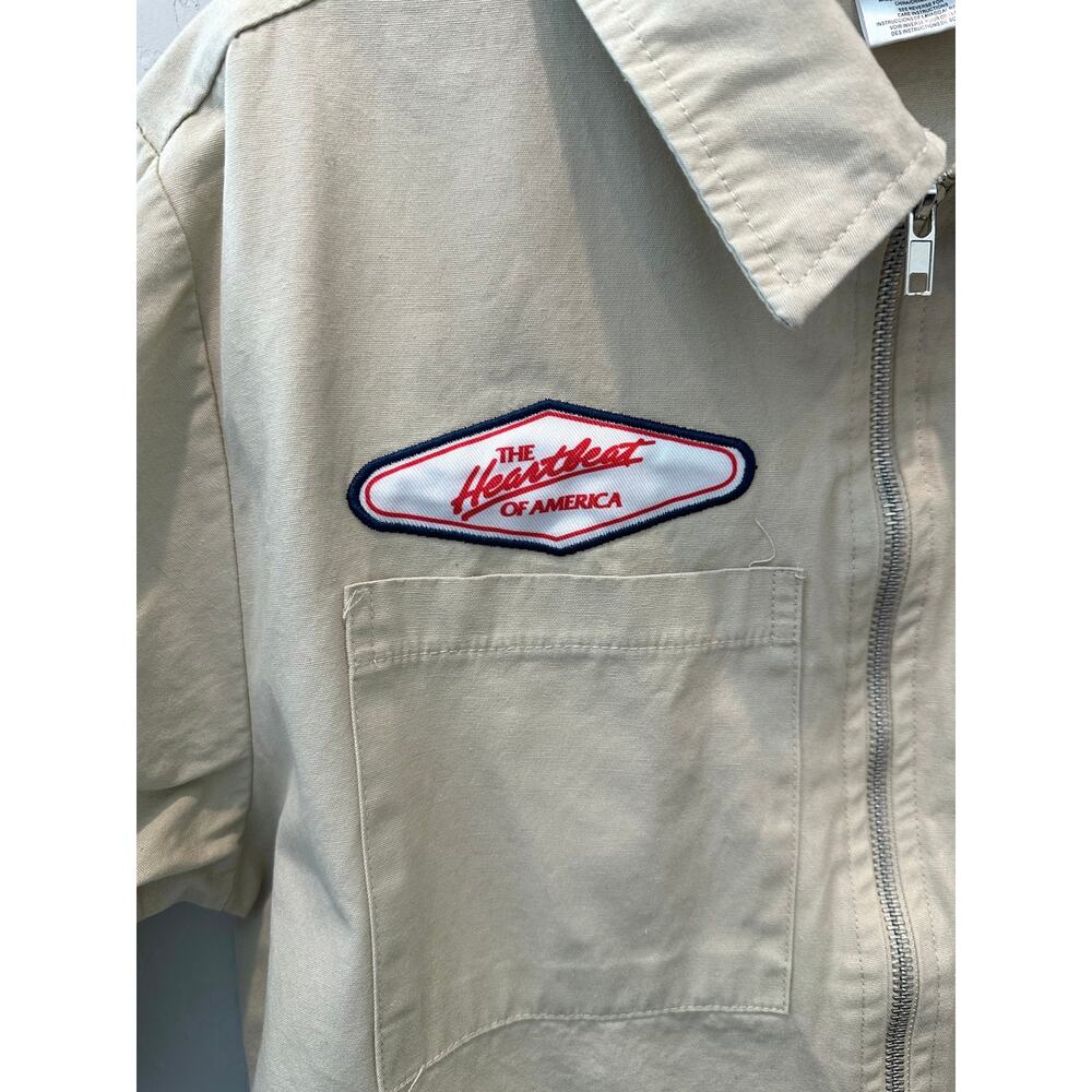 GM Camaro IROC-Z Racing Zip Work Jacket Beige Cotton Chevrolet | Small - Picture 7 of 10
